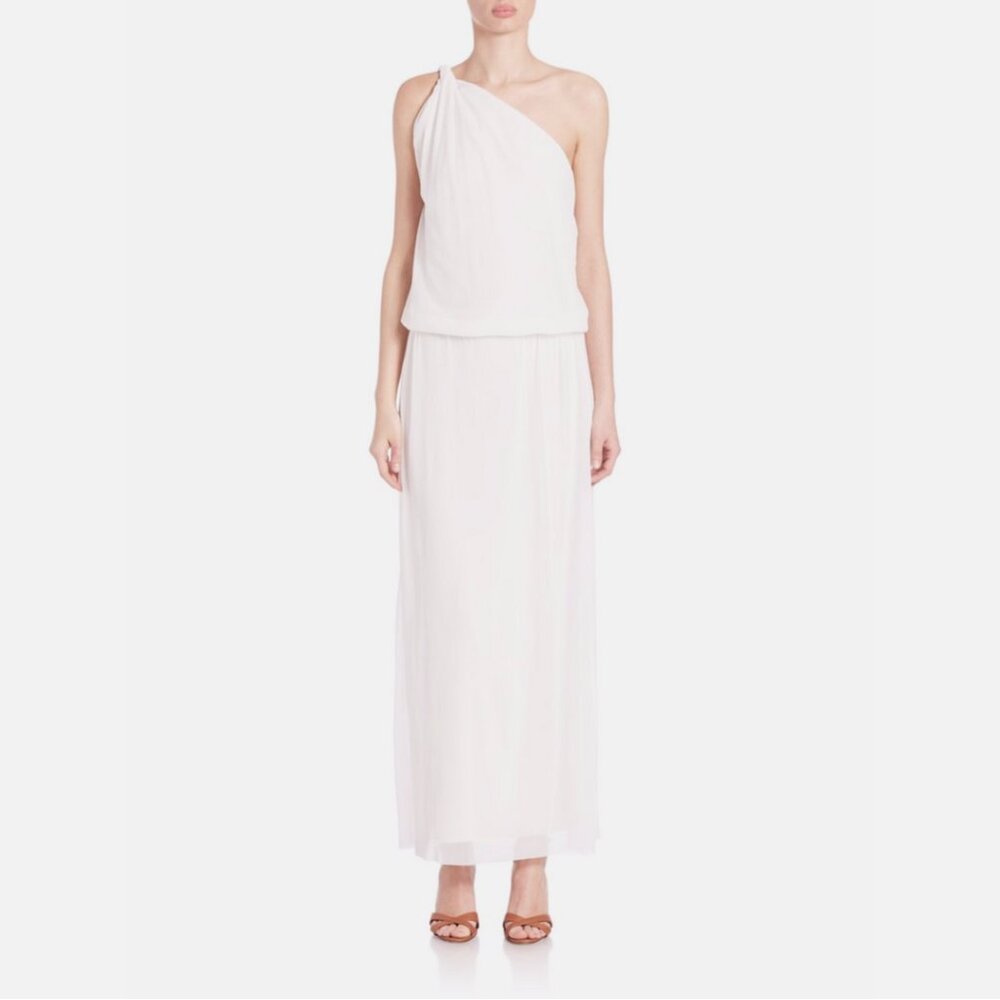 Fuzzi One-Shoulder Coco Maxi Dress Made in Italy